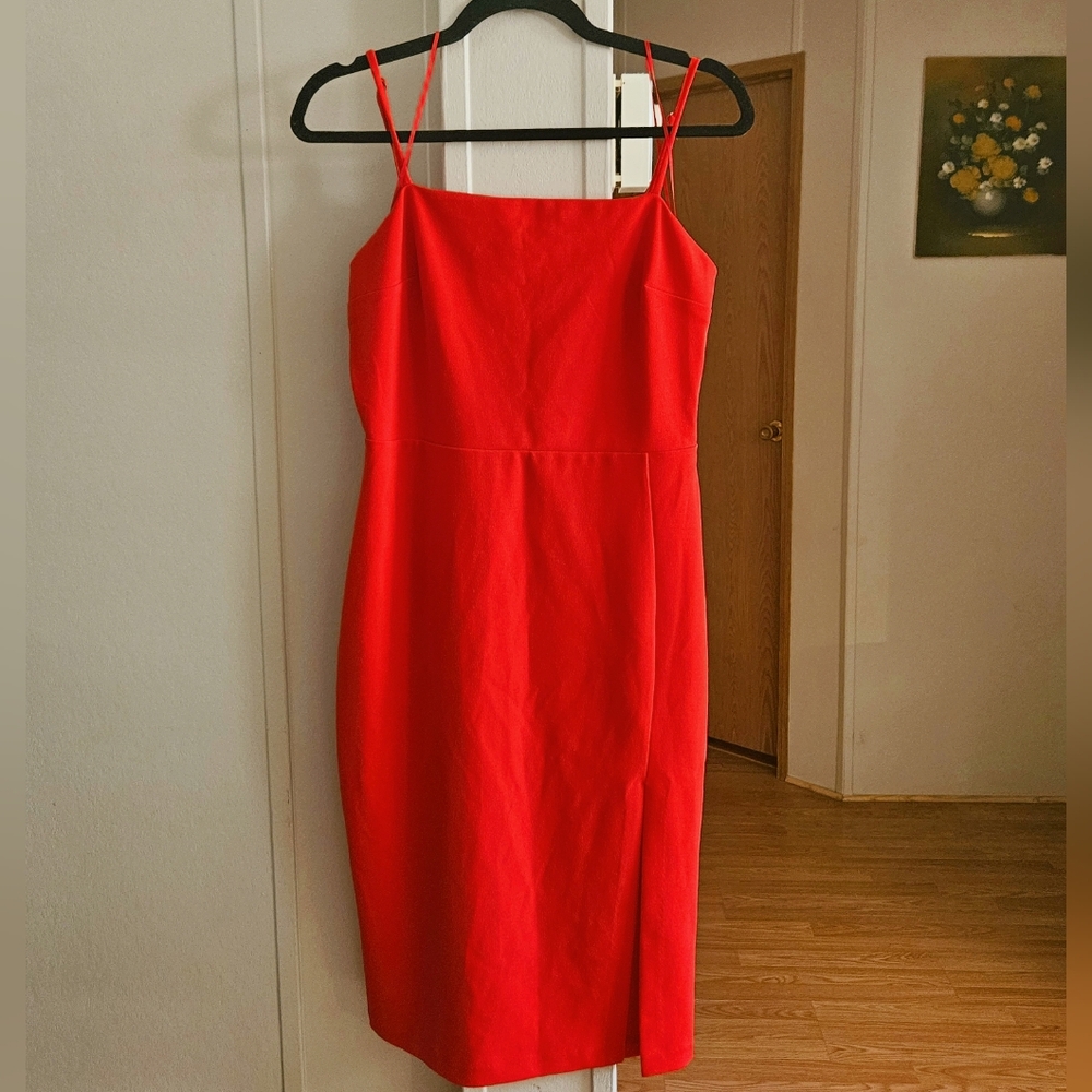 Express Red Midi Dress